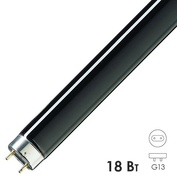 Лампа ультрафиолетовая T8 18W BLB G13 черное стекло LightBest