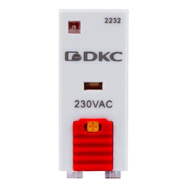 Реле миниатюрное 12А 1CO AgSnO2 220В AC тест, светодиод IP50 DKC