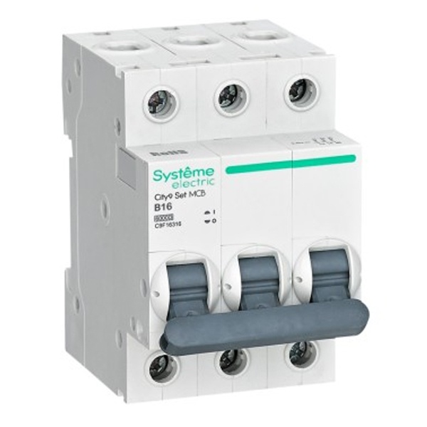 Автоматический выключатель City9 Set 16А В 3П 6кА Systeme Electric (автомат электрический)