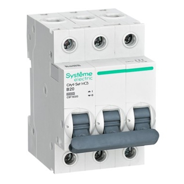 Автоматический выключатель City9 Set 20А В 3П 6кА Systeme Electric (автомат электрический)