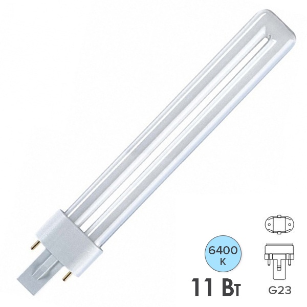 Лампа компактная люминесцентная LBL S 71030 11W 6400K G23 LightBest (аналог PL-S/Dulux S 11W/865)