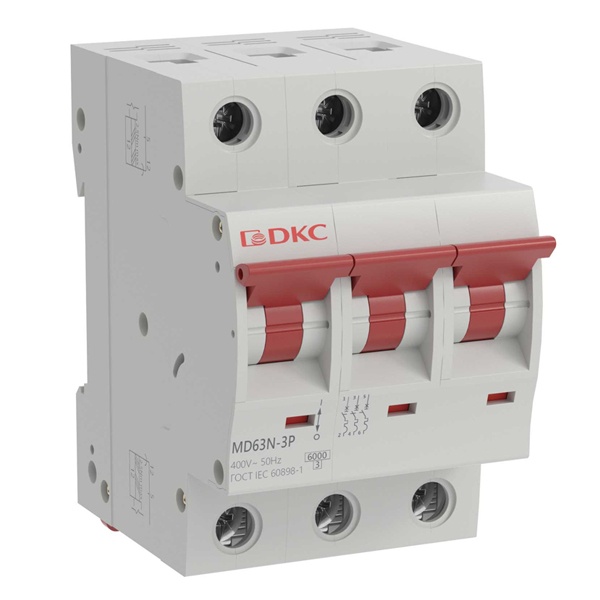 Автоматический выключатель YON max MD63N 6A тип B 3P DKC (автомат электрический)