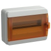 Щит накладной пластиковый КМПн-12 TEKFOR 12м белый оранжевая прозрачная дверь IP65 IEK (01-03-123)
