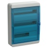 Щит накладной пластиковый КМПн-54 TEKFOR 54м белый синяя прозрачная дверь IP65 IEK (01-03-064)