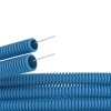 Труба гофрированная ППЛ 20 мм тяжёлая с протяжкой синяя [бухта 100м] DKC (гофра для кабеля)