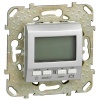 Программируемый термостат  комнатный (от +5 до +30 градусов) 8А  SE Unica Top, алюминий
