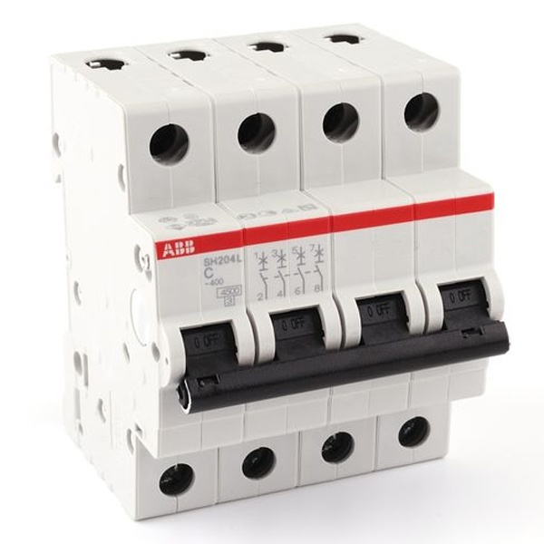 Автоматический выключатель ABB 4-полюсный SH204L C16 4,5кА (автомат электрический)