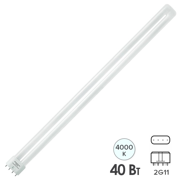Лампа компактная люминесцентная Dulux L 40W/840 4000K 2G11 холодно-белая Osram