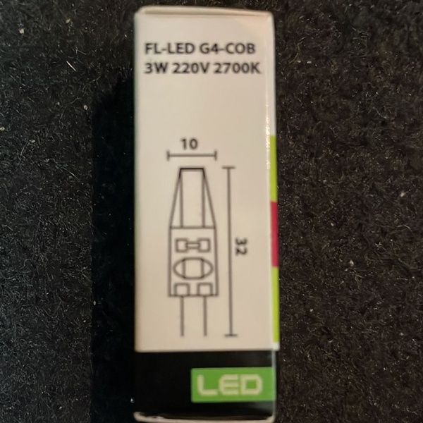 Светодиодная лампа FL-LED G4-COB 3Вт 2700К 220В 210лм 10x32мм теплый свет Foton lighting