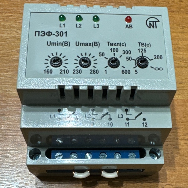 Автоматический электронный переключатель фаз ПЭФ-301