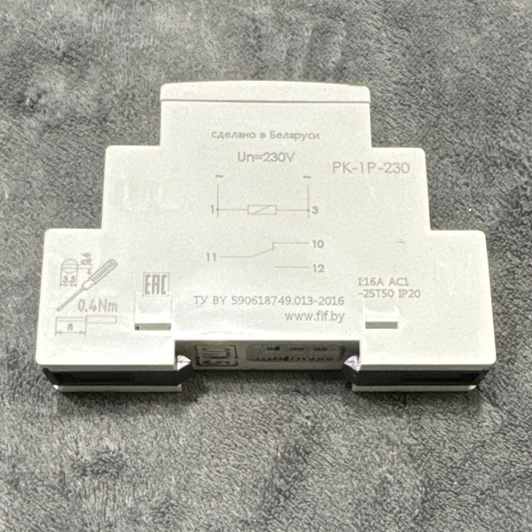 Реле промежуточное (электромагнитное) PK-1P, 16А, напряжение питания: 230В AC
