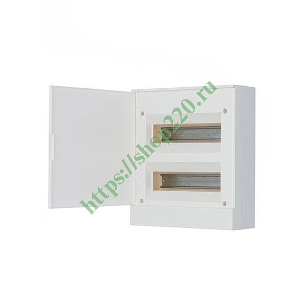 Шкаф настенный ABB Basic E 24М (2x12) белая непрозрачная дверь (с клеммами) BEW401224