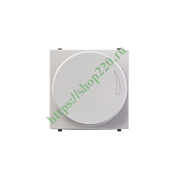 Светорегулятор поворотный (Led) 10-250 Вт 2 модуля ABB Zenit, альпийский белый (N2260.3 BL)