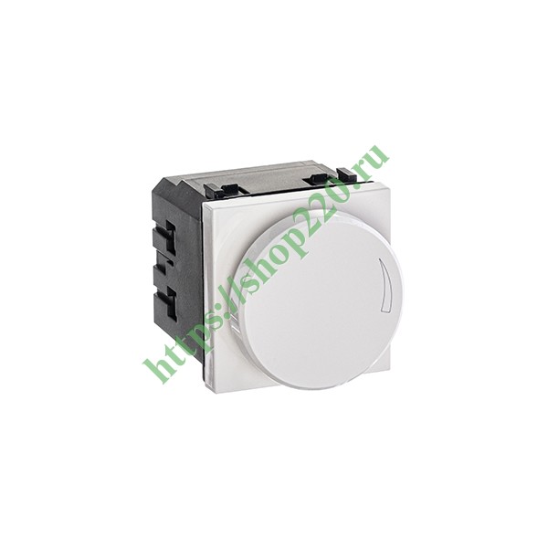 Светорегулятор поворотный (Led) 10-250 Вт 2 модуля ABB Zenit, альпийский белый (N2260.3 BL)