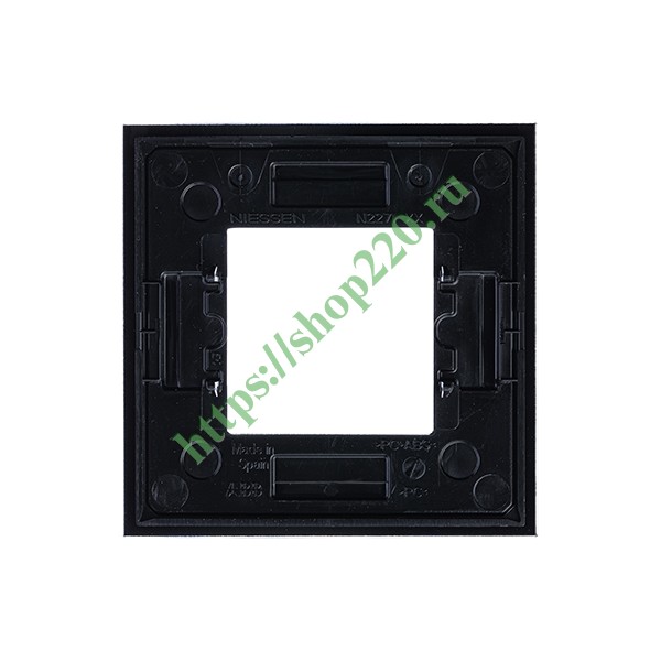 Рамка 1-постовая, 2-модульная, серия Zenit, стекло чёрное (N2271 CN)