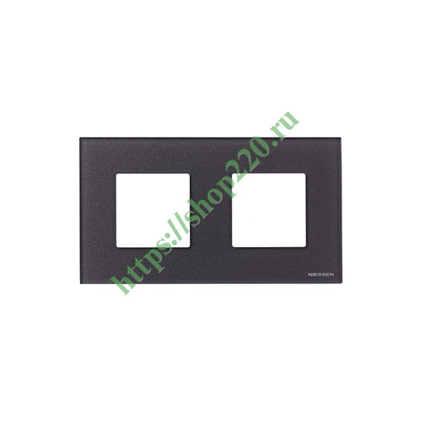 Рамка 2-постовая, серия Zenit, стекло Кофейное (N2272 CC)