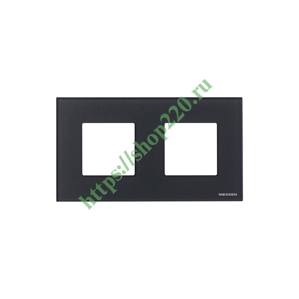 Рамка 2-постовая, серия Zenit, стекло Графит (N2272 CF)