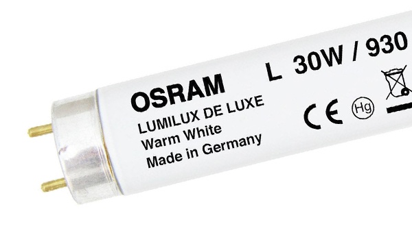 Люминесцентные лампы T8 Osram RA>90 DE LUXE d26mm с цоколем G13