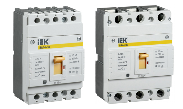 Автоматические выключатели ВА44 IEK (автоматы до 630A)