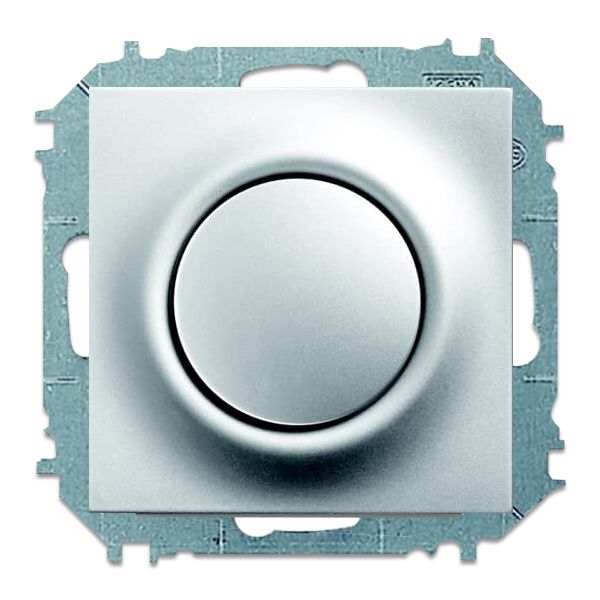 Кнопка (выключатель без фиксации) ABB Impuls Алюминий (в сборе)  .