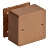 Коробка распаячная 85х85х42 мм открытой проводки коричневая [уп. 120шт] Ruvinil