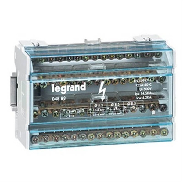 Модульный распределительный блок Legrand (4х15) 60 контактов 125A 004888 - купить по недорогой цене на Shop220 в Москве и РФ