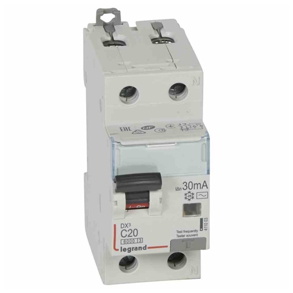 Дифференциальный автомат 1P+N C20A 30мА тип AC однофазный электромеханический 6кА DX3 Legrand (дифавтомат, АВДТ)