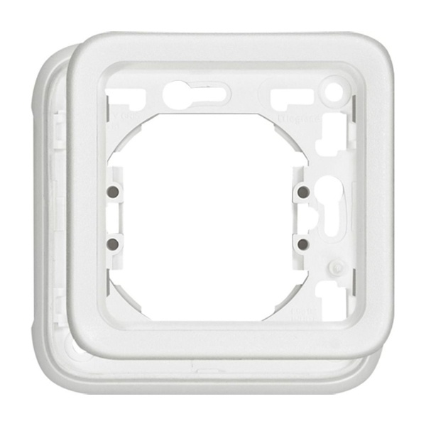 Рамка Legrand Plexo серии Artic IP55 1 пост+суппорт, белый