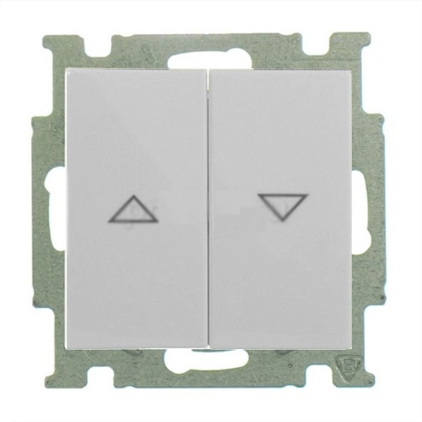 Выключатель для жалюзи ABB Basic 55 с фиксацией цвет белый шале (2006/4 UC-96-5)
