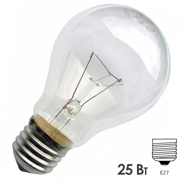 Лампа накаливания 36В 25Вт Е27 прозрачная (МО 36-25) (353399300)