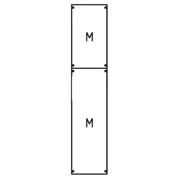 Панель с монтажной платой ABB 1ряд/7 реек высота 1050 мм STJ1 M 3A