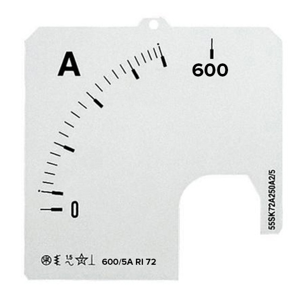 Шкала для амперметра ABB SCL-A1-600/72
