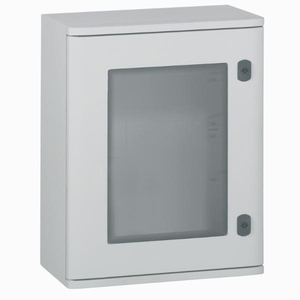 Шкаф из полиэстера навесной Marina 400x300x206 со стеклянной дверью IP66 Legrand