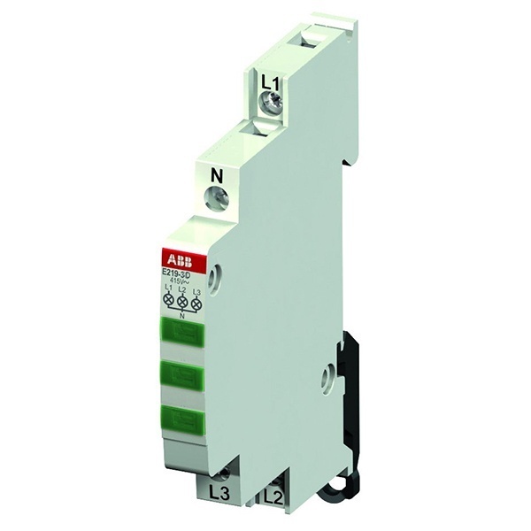 Лампа индикации ABB E219-3D 3 светодиода зеленые 415-250В AC переменного тока 0,5 модуля