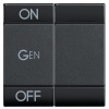Клавиши с символами для автоматизации для 2 функций 2м ON-OFF-GEN Bticino LivingLight антрацит