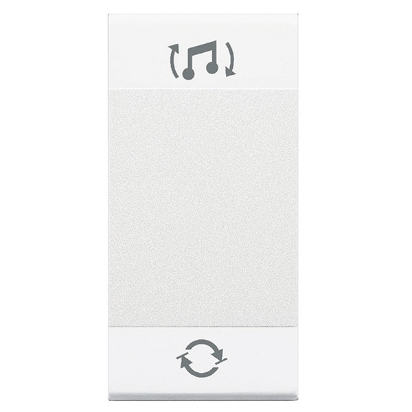 Подсвечиваемая клавиша, функции звуковой системы 1м Bticino MyHOME LivingLight белый