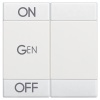 Клавиши с символами для автоматизации для 2 функций 2м ON-OFF-GEN Bticino LivingLight белый