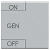 Клавиши с символами для автоматизации для 2 функций 2м ON-OFF-GEN Bticino LivingLight алюминий