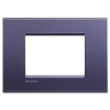 Рамка прямоугольная LivingLight 3 модуля, цвет Синий шелк Bticino