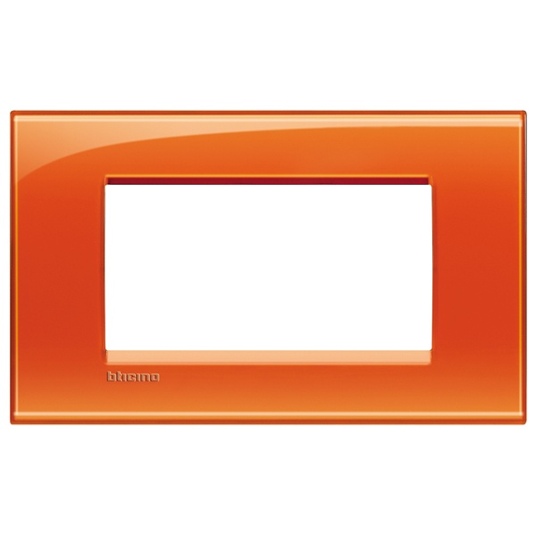 Рамка прямоугольная LivingLight 4 модуля Оранжевый Bticino