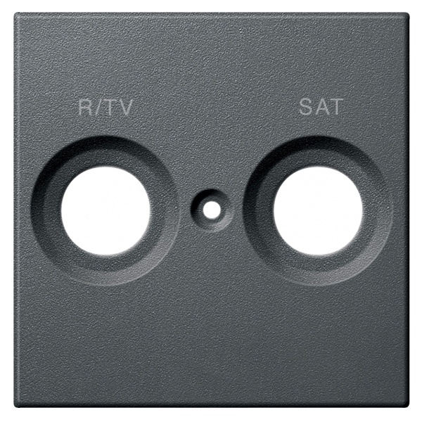 Накладка телевизионной розетки c надписью TV+SAT System M Merten антрацит