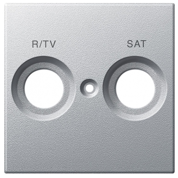 Накладка телевизионной розетки c надписью TV+SAT System M Merten алюминий