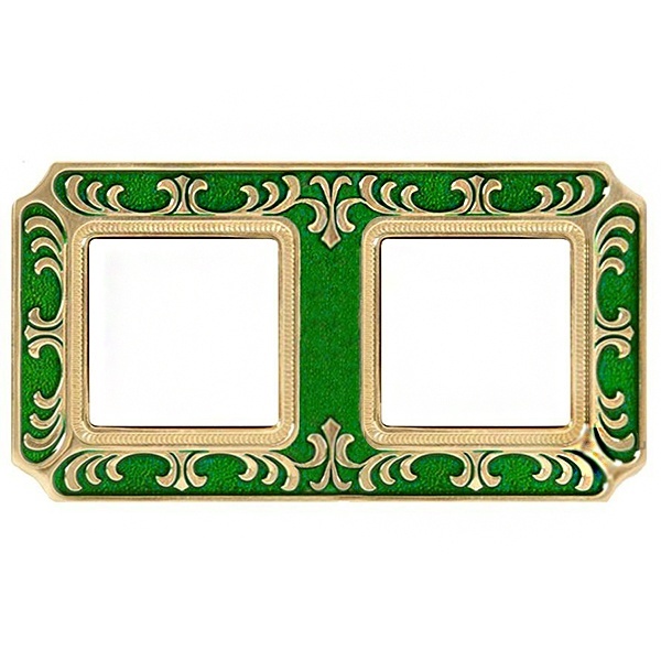 Рамка 2-ная Siena Smalto Italiano Fede Emerald Green