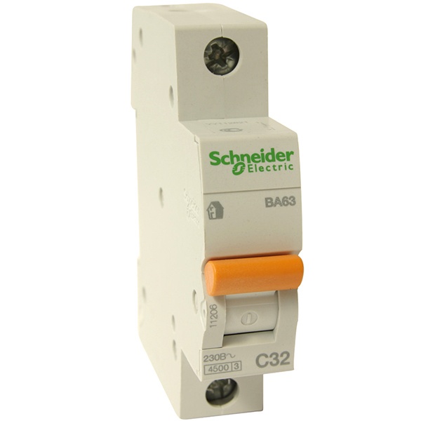 Автоматический выключатель Schneider Electric ВА63 1п 6A C 4,5 кА (автомат электрический)