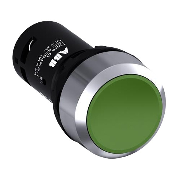 Кнопка ABB CP1-30G-11 зеленая без фиксации 1НО+1НЗ