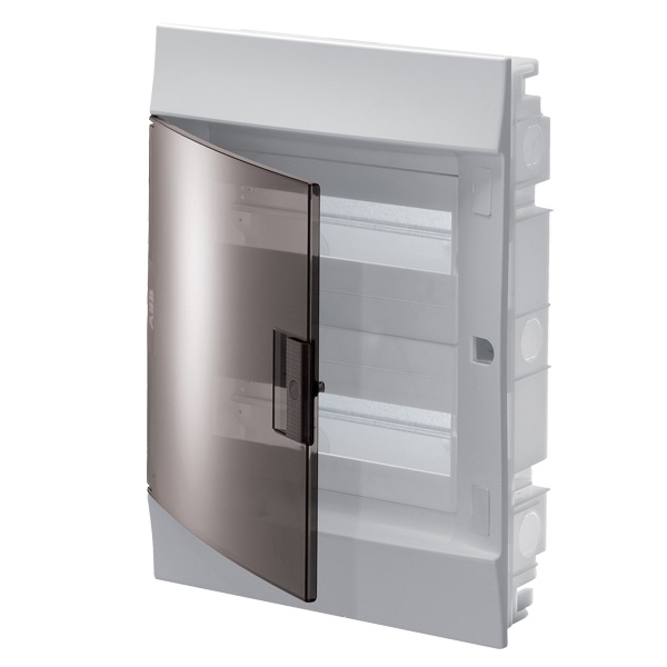 Шкаф в нишу ABB Mistral41 24М (2x12) прозрачная дверь c винтовым клеммным блоком 41A12X23B