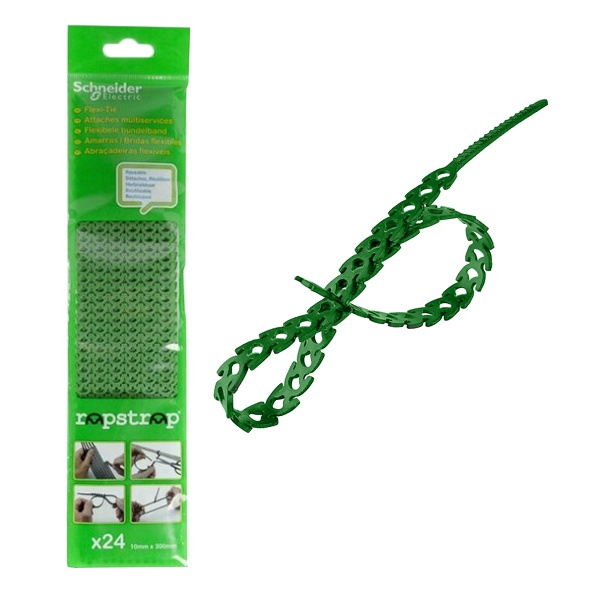 Стяжка кабельная многоразовая RAPSTRAP 10х300мм зеленая [упаковка 24шт] Schneider Electric