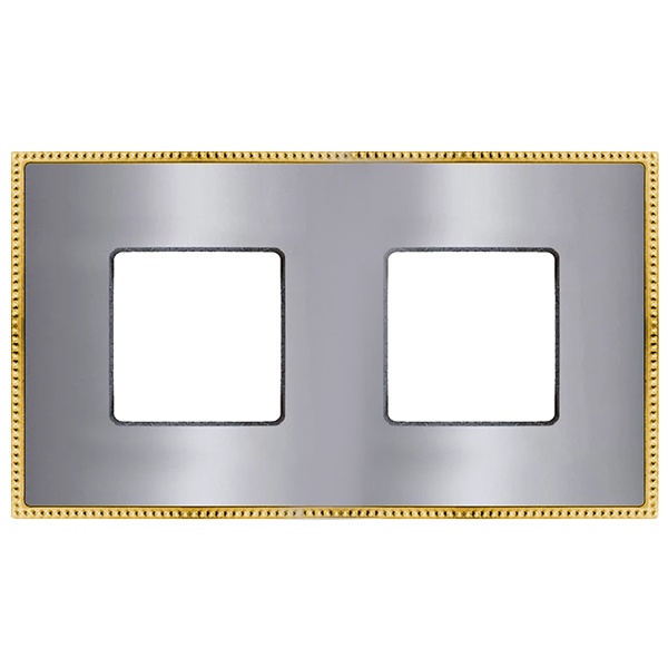 Рамка 2-ная Fede Belle Epoque Metal, bright chrome+bright gold