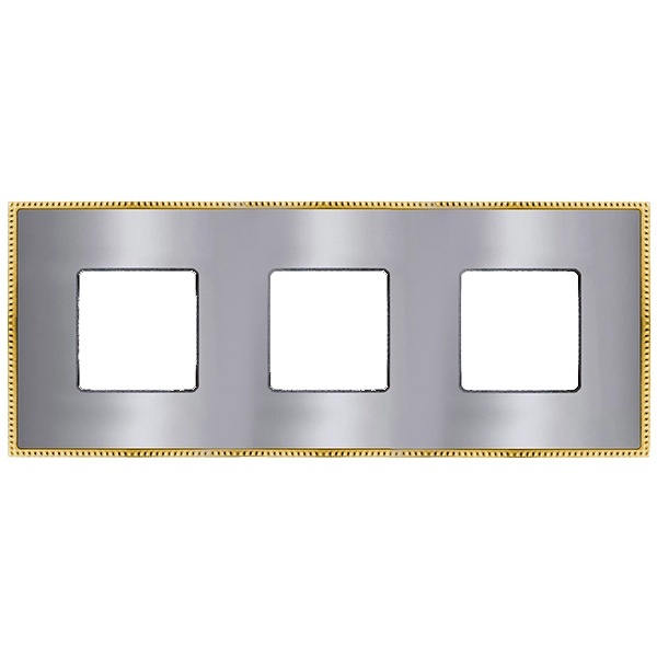 Рамка 3-ная Fede Belle Epoque Metal, bright chrome+bright gold