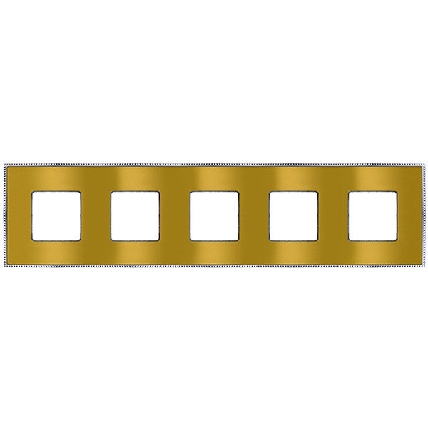 Рамка 5-ная Fede Belle Epoque Metal, bright gold+bright chrome